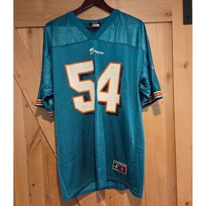 Vintage Logo Athletic Miami Dolphins Zach Thomas #54 Football NFL Jersey Sz L